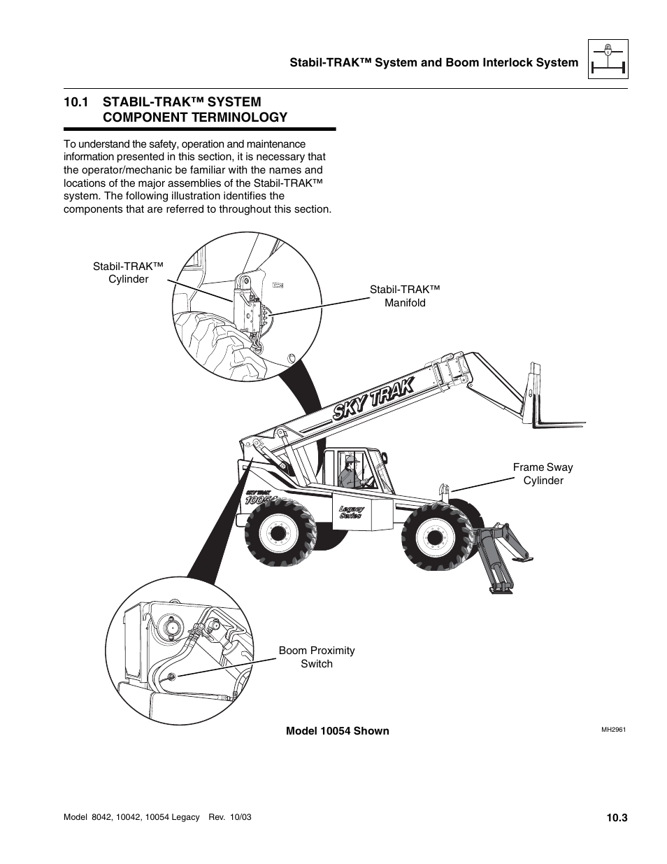 1 stabil-trak™ system component terminology, Stabil-trak™ system component terminology | SkyTrak 8042 Service Manual User Manual | Page 844 / 906