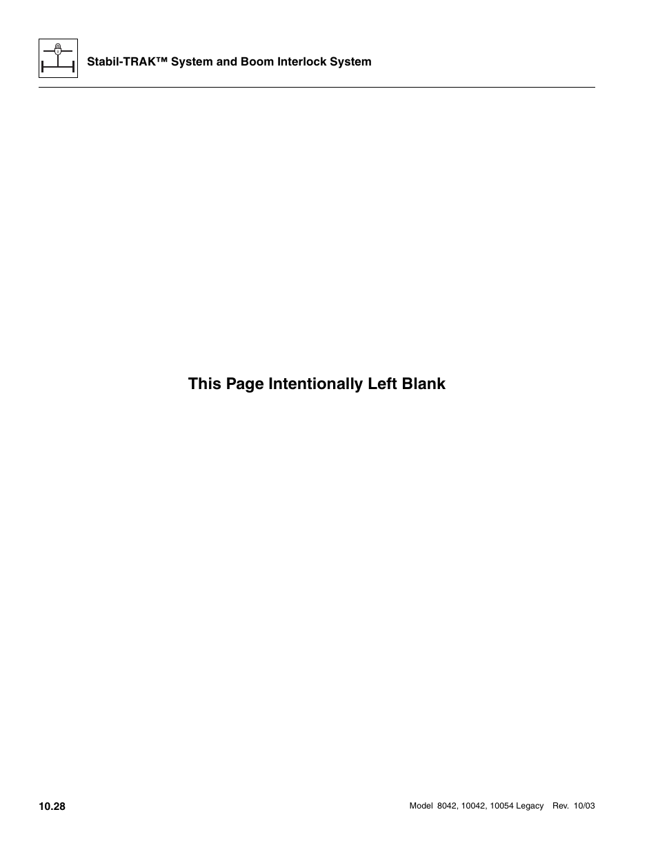 This page intentionally left blank | SkyTrak 8042 Service Manual User Manual | Page 869 / 906