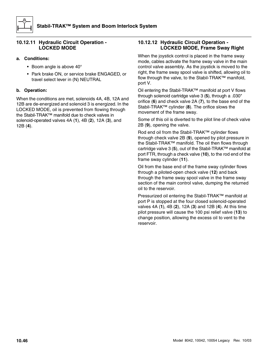 11 hydraulic circuit operation - locked mode | SkyTrak 8042 Service Manual User Manual | Page 887 / 906