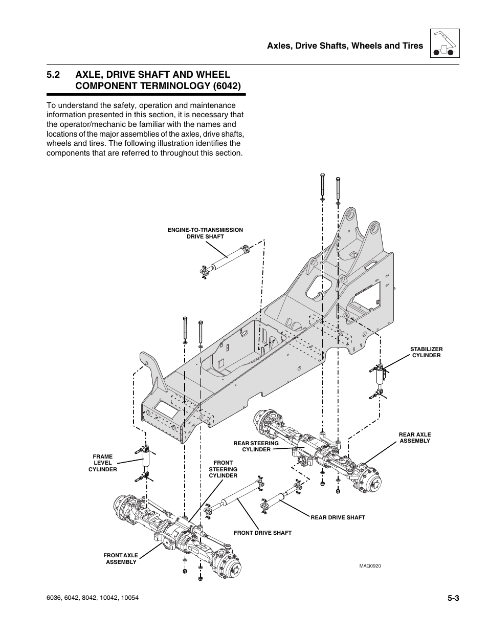 Axles, drive shafts, wheels and tires | SkyTrak 6036 Service Manual User Manual | Page 109 / 276