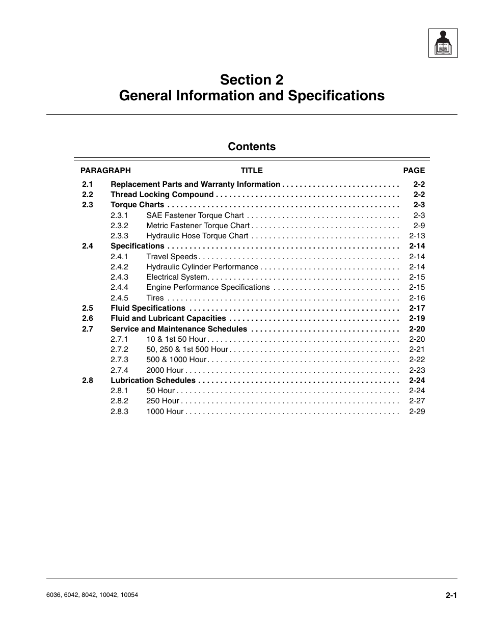 SkyTrak 6036 Service Manual User Manual | Page 13 / 276