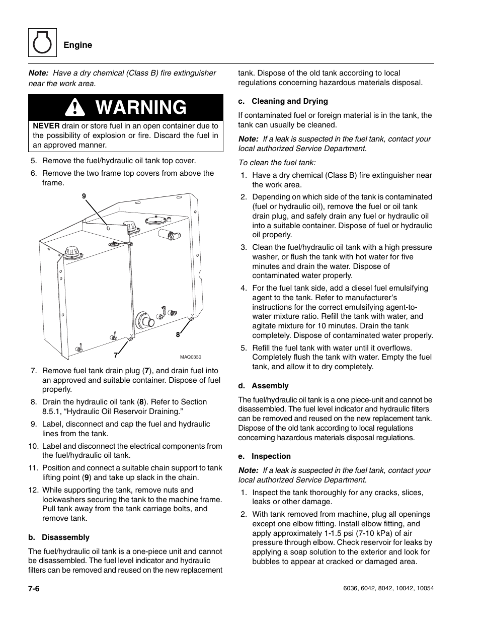 Warning | SkyTrak 6036 Service Manual User Manual | Page 142 / 276