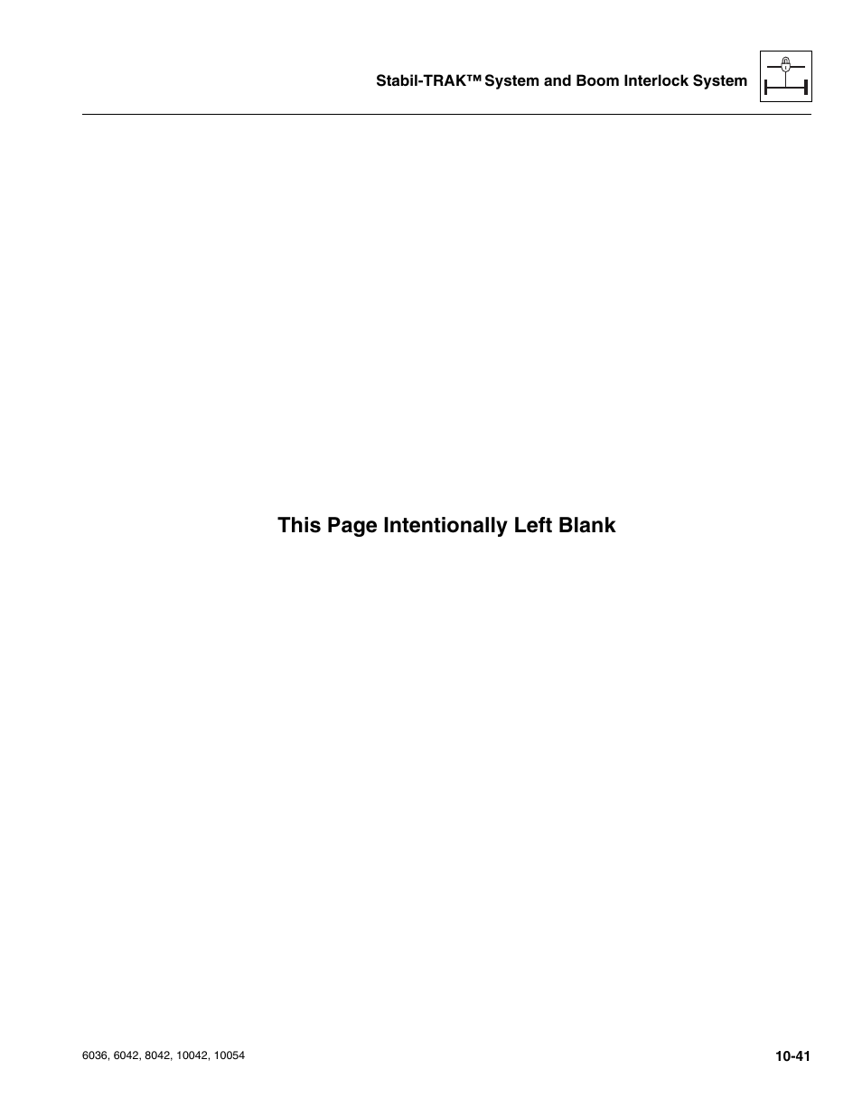 This page intentionally left blank | SkyTrak 6036 Service Manual User Manual | Page 269 / 276