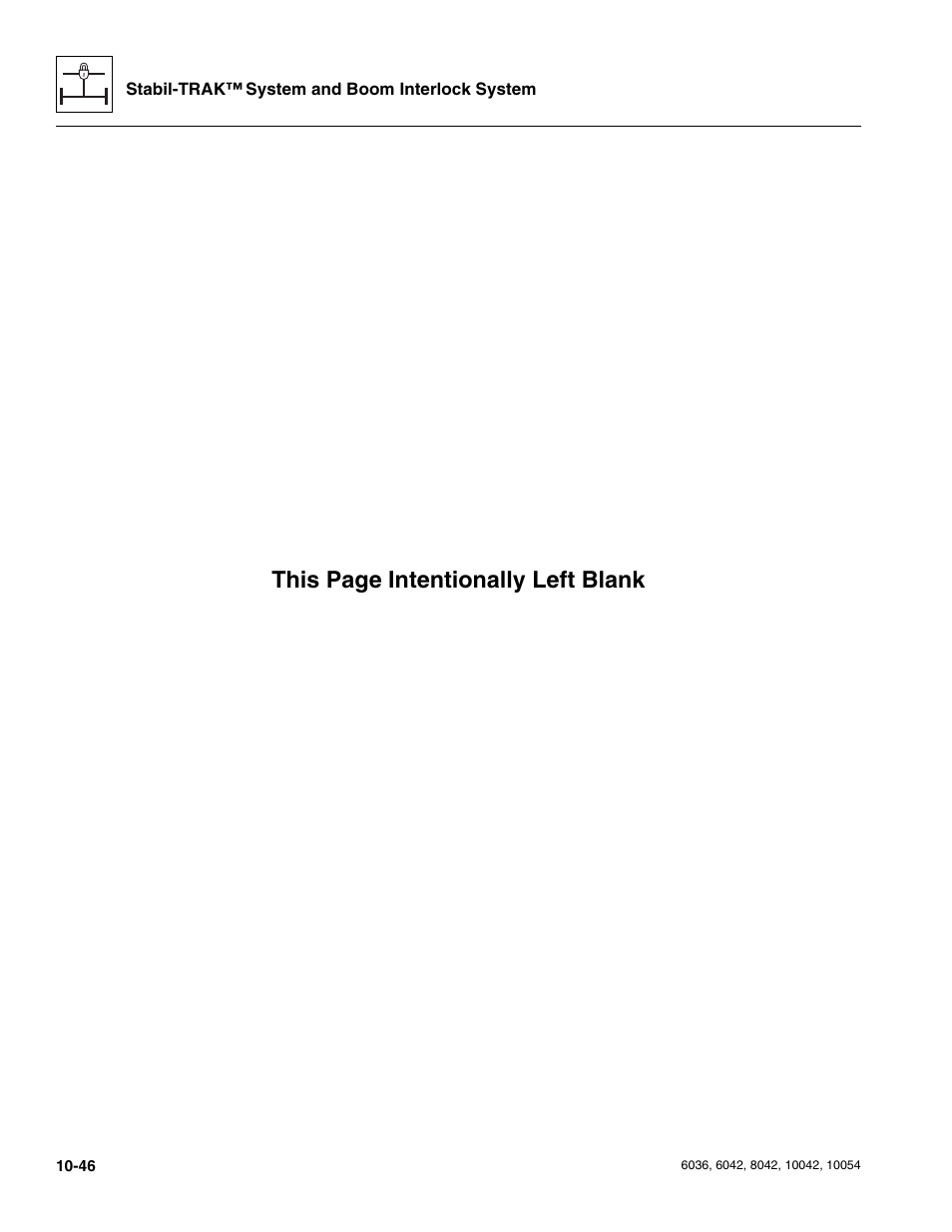 This page intentionally left blank | SkyTrak 6036 Service Manual User Manual | Page 274 / 276