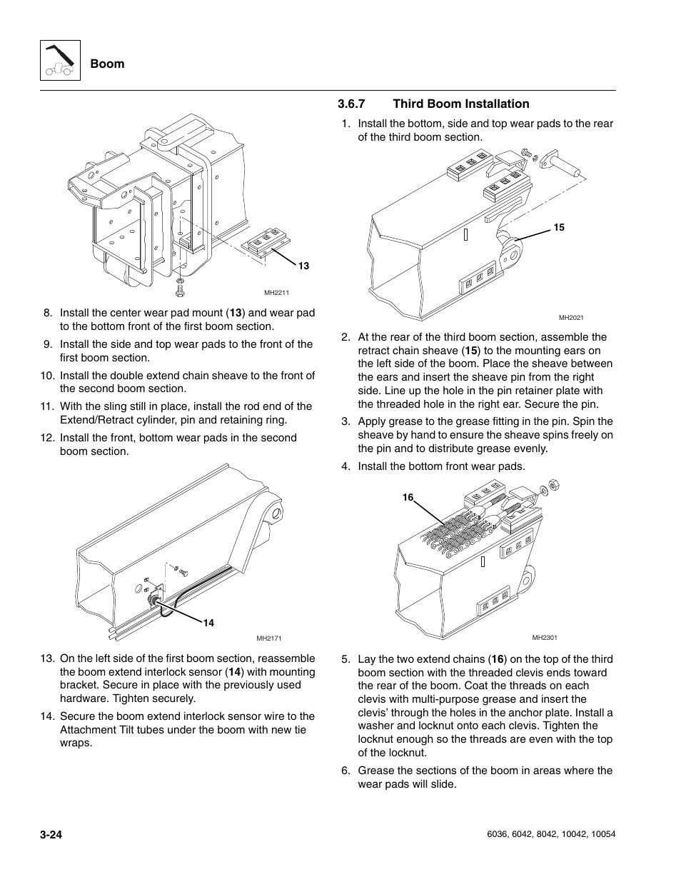 7 third boom installation, Third boom installation | SkyTrak 6036 Service Manual User Manual | Page 66 / 276