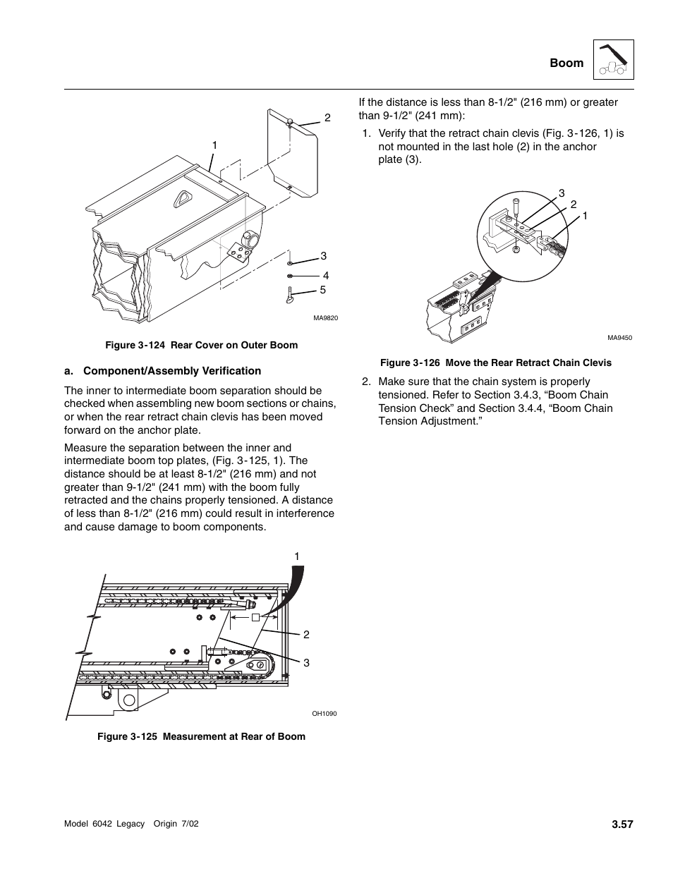 Section 3.4.4, a. “component/assembly verification, Fig. 3-124 | SkyTrak 6042 Service Manual User Manual | Page 103 / 544