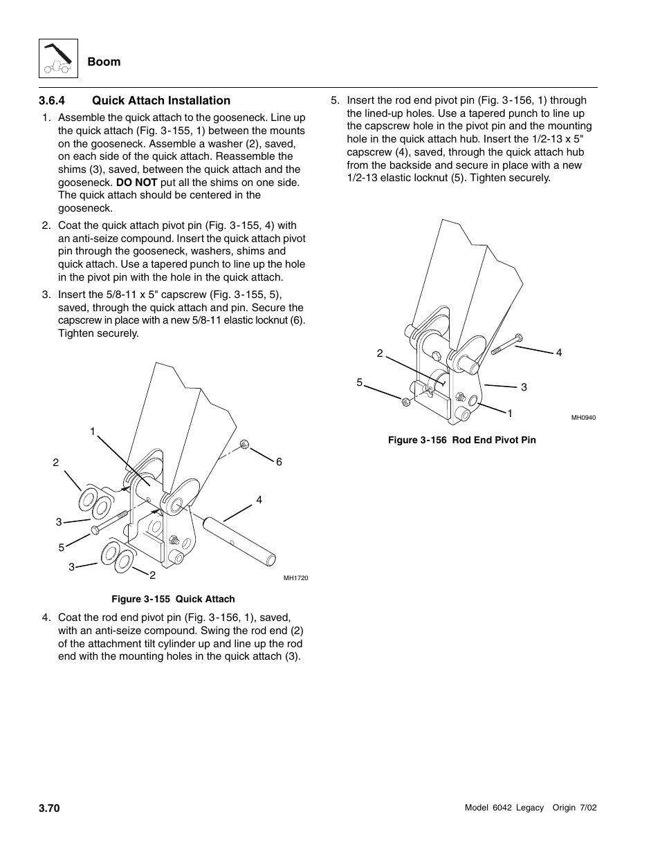 Quick attach installation | SkyTrak 6042 Service Manual User Manual | Page 116 / 544