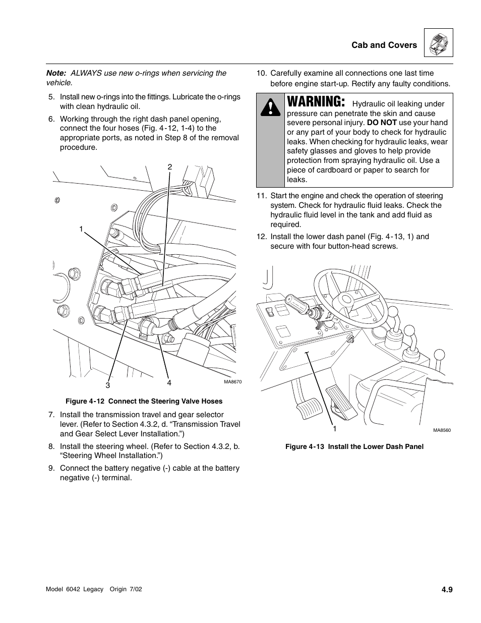 Warning | SkyTrak 6042 Service Manual User Manual | Page 129 / 544
