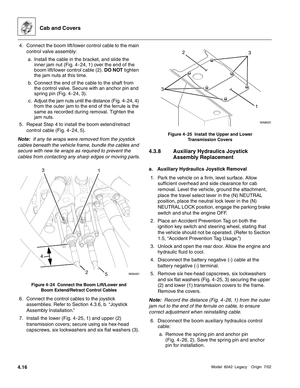 Auxiliary hydraulics joystick assembly replacement | SkyTrak 6042 Service Manual User Manual | Page 136 / 544