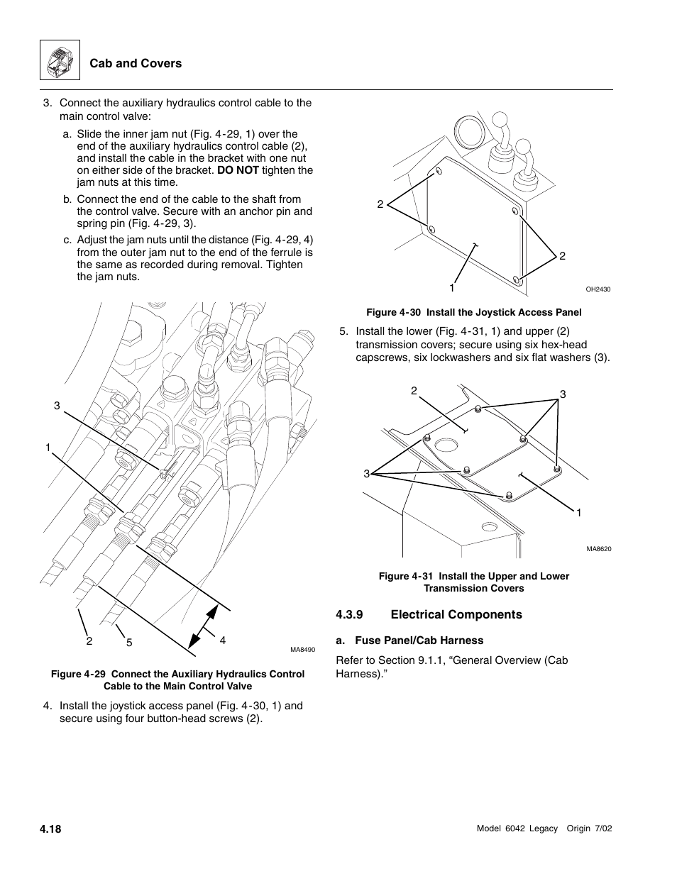Electrical components | SkyTrak 6042 Service Manual User Manual | Page 138 / 544
