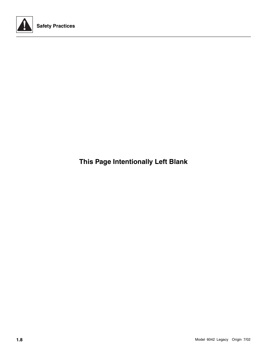 This page intentionally left blank | SkyTrak 6042 Service Manual User Manual | Page 14 / 544