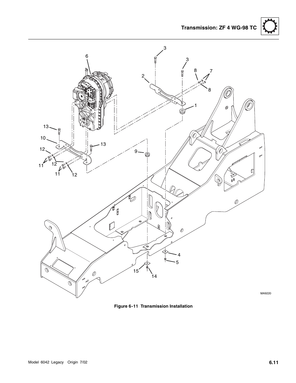 Fig. 6-11, 1, Fig. 6 -11, 6, Fig. 6-11 | SkyTrak 6042 Service Manual User Manual | Page 189 / 544