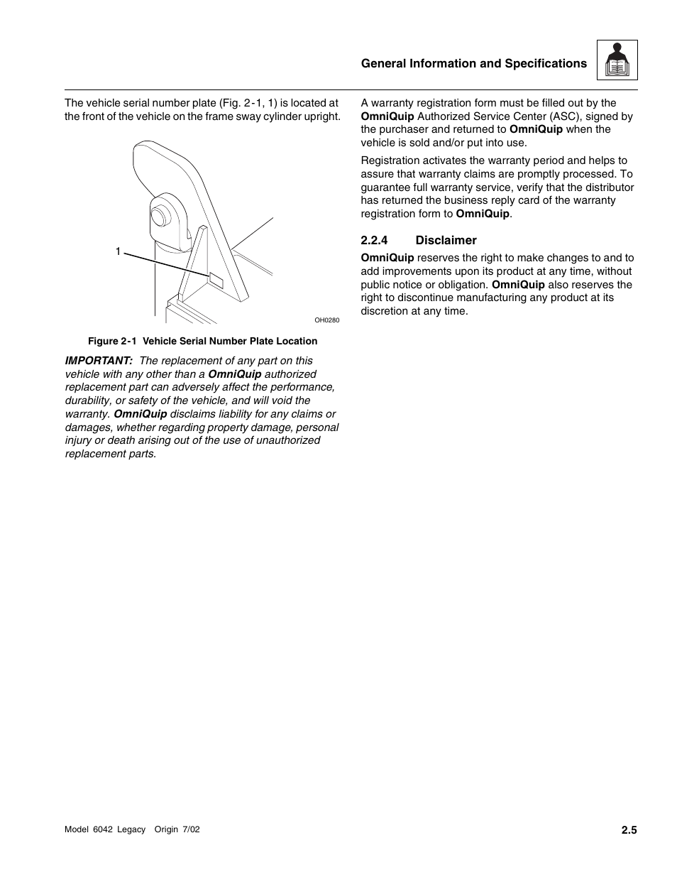 Disclaimer | SkyTrak 6042 Service Manual User Manual | Page 19 / 544