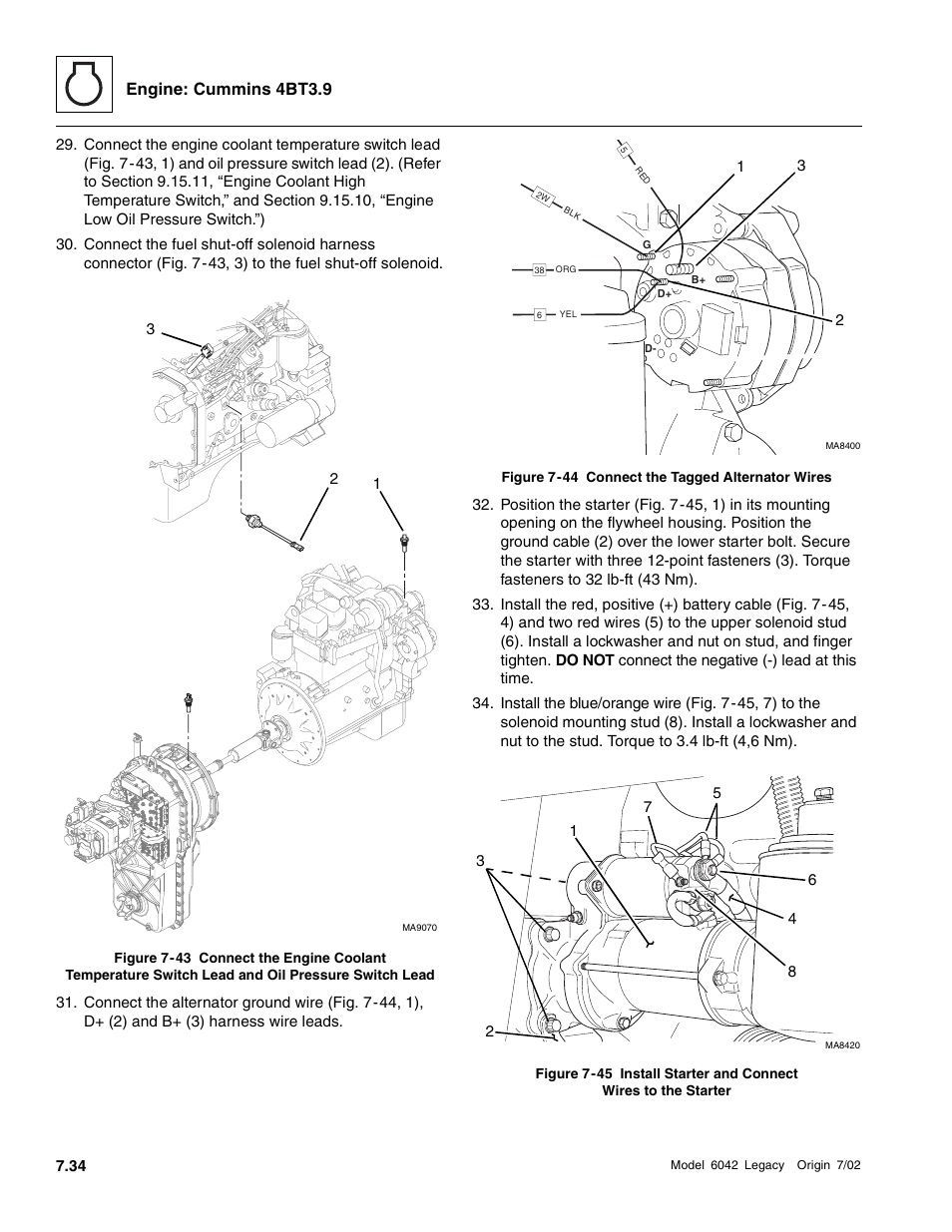 Engine: cummins 4bt3.9 | SkyTrak 6042 Service Manual User Manual | Page 228 / 544