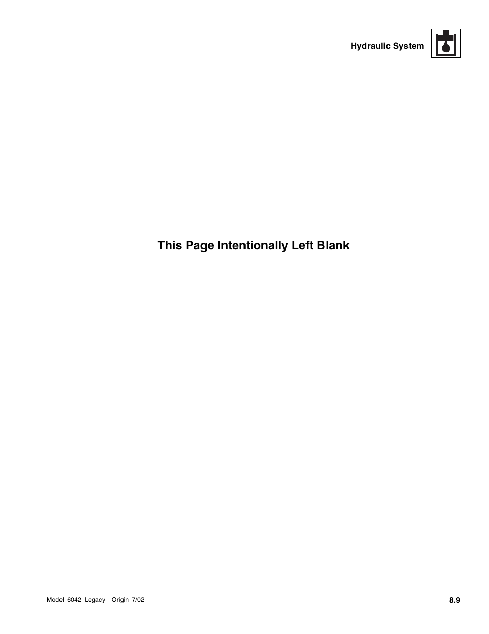 This page intentionally left blank | SkyTrak 6042 Service Manual User Manual | Page 241 / 544