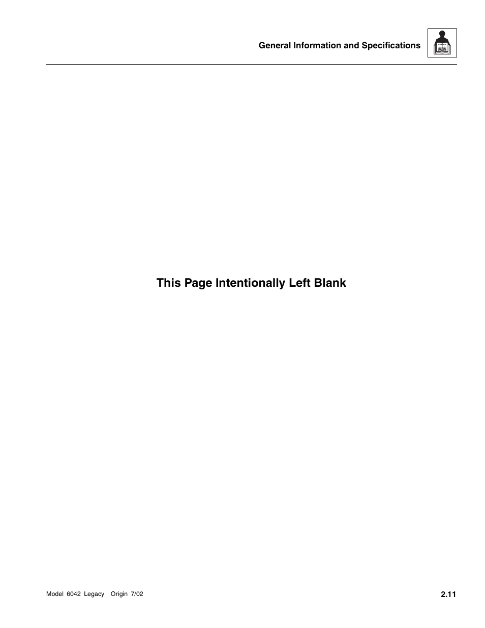 This page intentionally left blank | SkyTrak 6042 Service Manual User Manual | Page 25 / 544