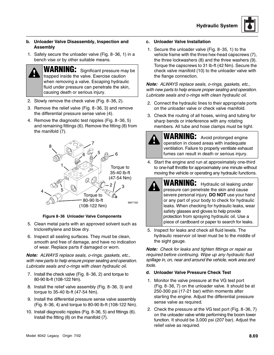 Warning | SkyTrak 6042 Service Manual User Manual | Page 301 / 544