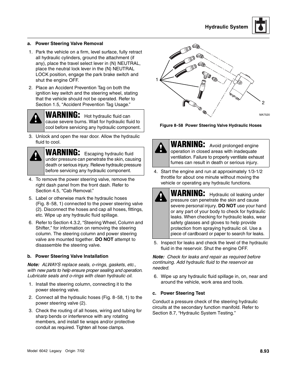 Warning | SkyTrak 6042 Service Manual User Manual | Page 325 / 544