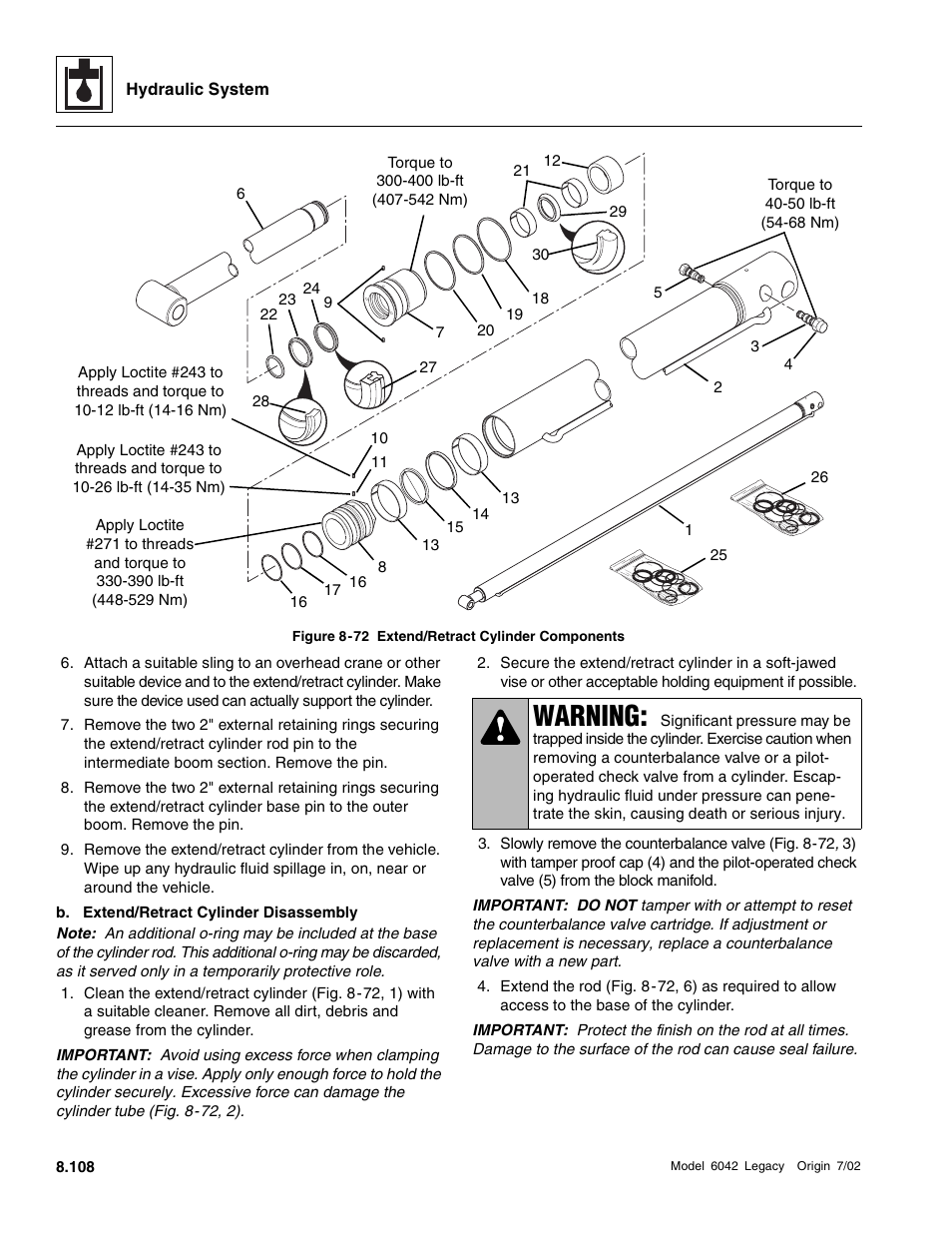 Warning | SkyTrak 6042 Service Manual User Manual | Page 340 / 544