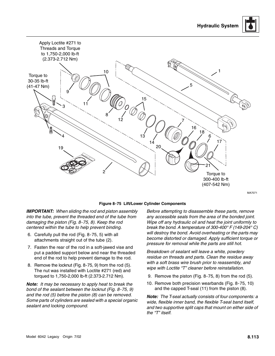 Fig. 8-75, Be (fig. 8-75, Fig. 8-75, 6) | SkyTrak 6042 Service Manual User Manual | Page 345 / 544