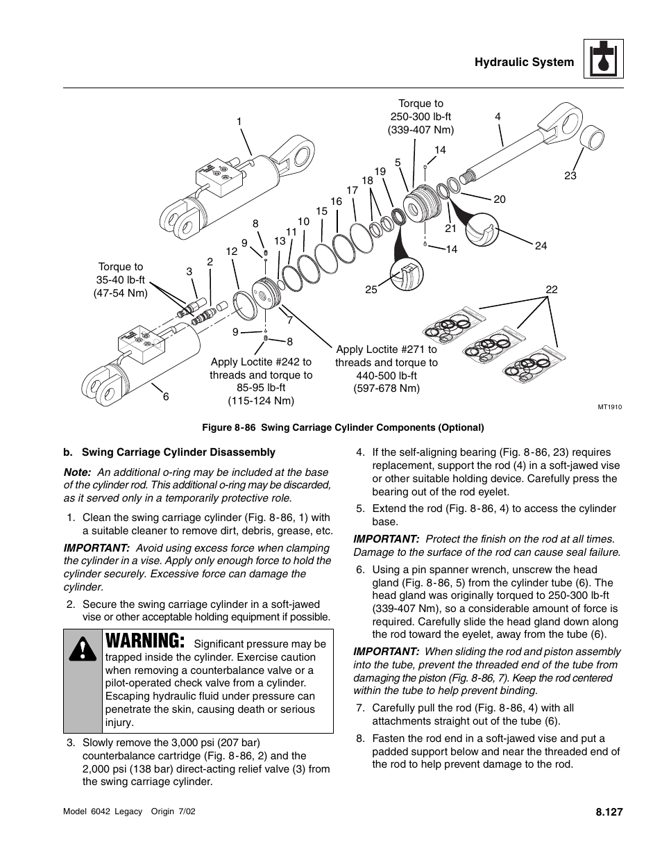 Warning | SkyTrak 6042 Service Manual User Manual | Page 359 / 544