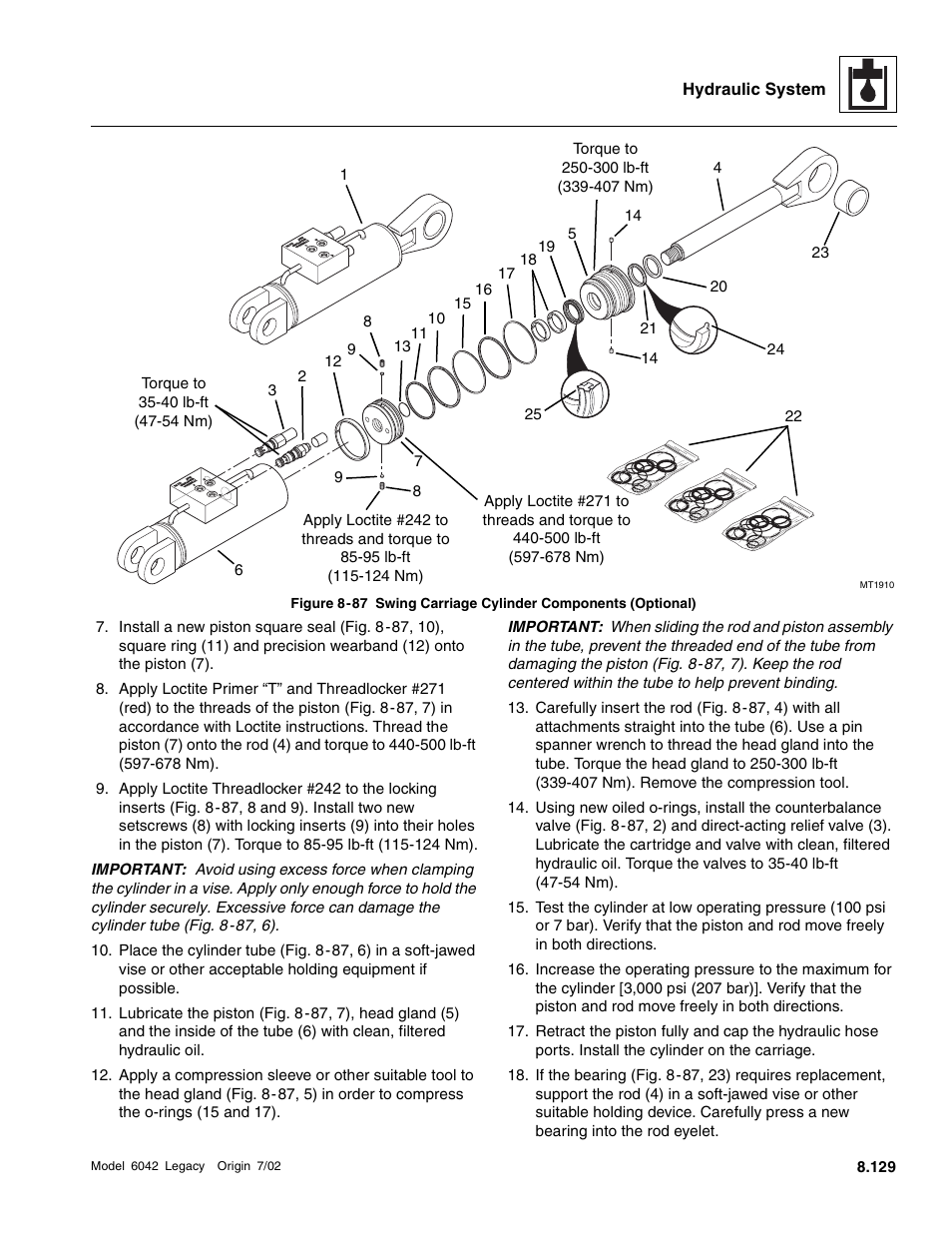 Fig. 8-87, Fig. 8 -87, Fig. 8 -87, 14 | Fig. 8-87, 5 | SkyTrak 6042 Service Manual User Manual | Page 361 / 544