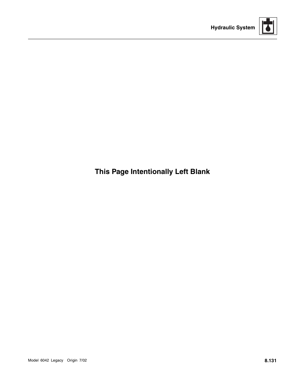 This page intentionally left blank | SkyTrak 6042 Service Manual User Manual | Page 363 / 544