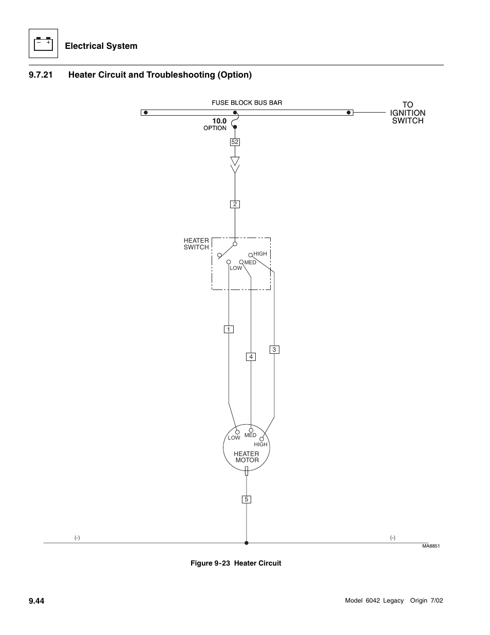 Heater circuit and troubleshooting (option), Electrical system, 21 heater circuit and troubleshooting (option) | SkyTrak 6042 Service Manual User Manual | Page 414 / 544