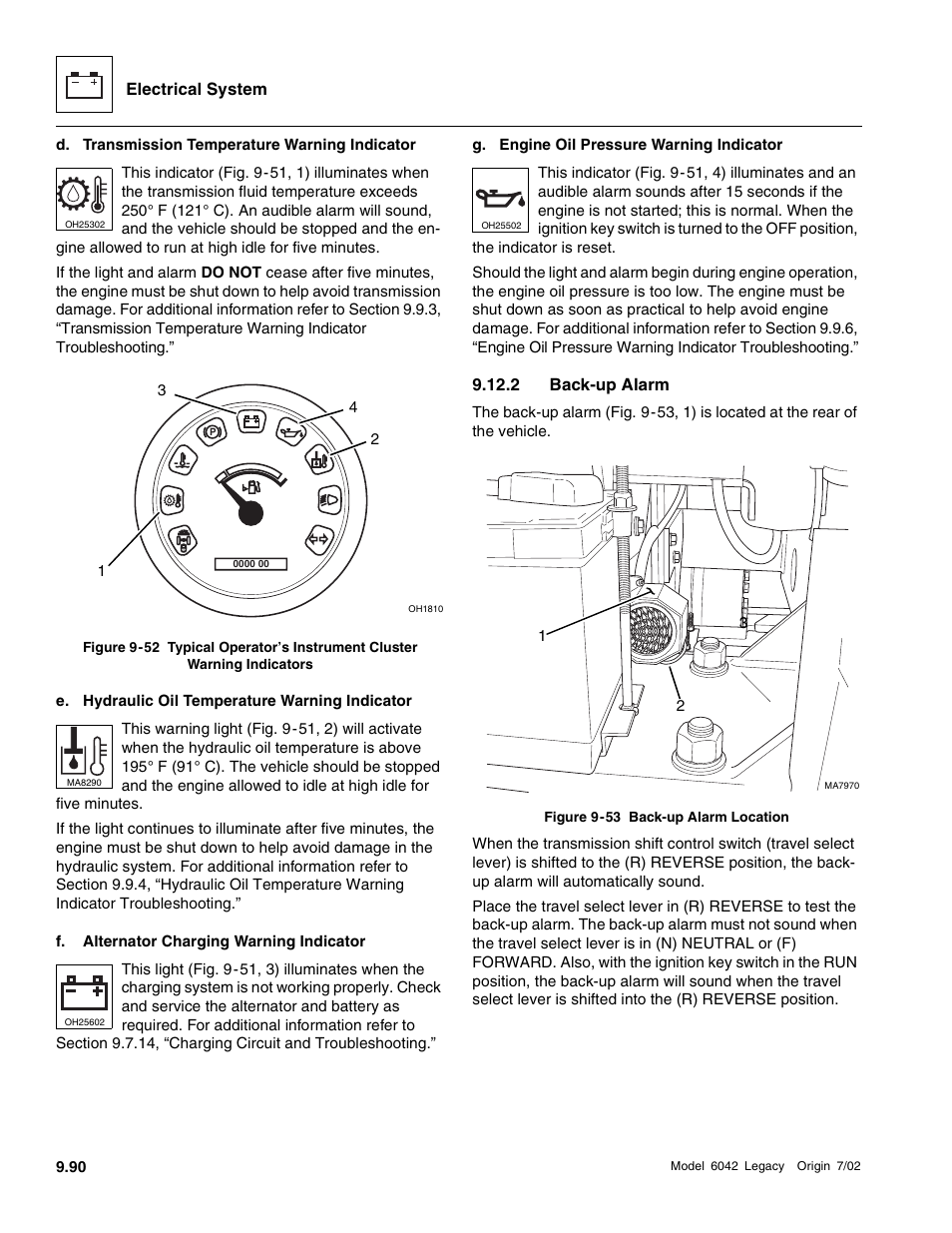 Back-up alarm | SkyTrak 6042 Service Manual User Manual | Page 460 / 544