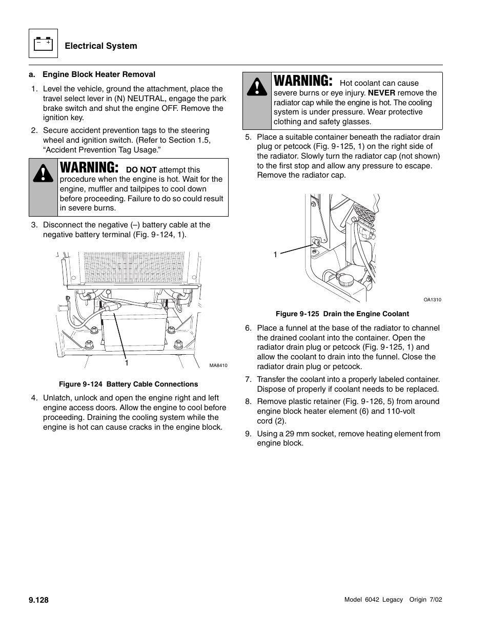 Warning | SkyTrak 6042 Service Manual User Manual | Page 498 / 544