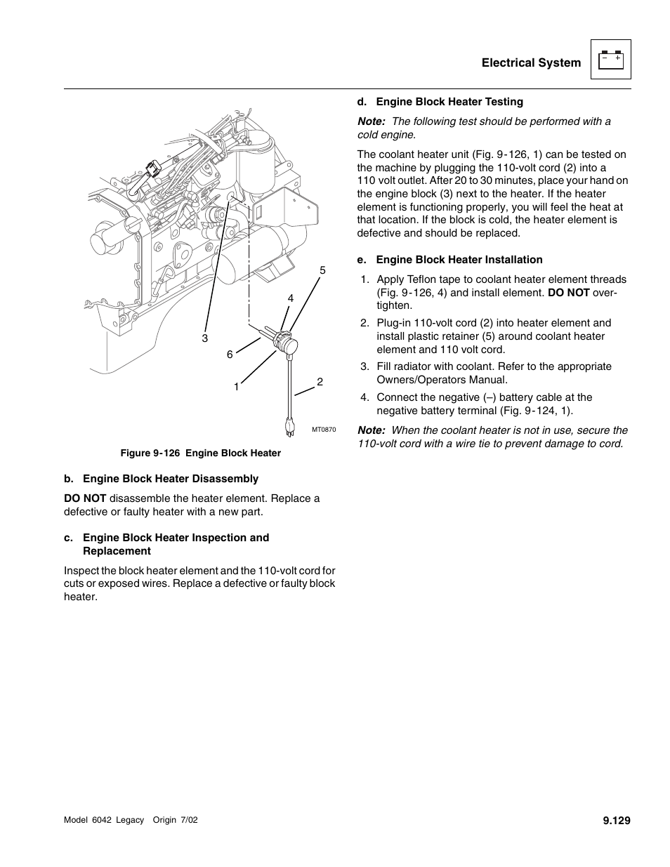 Fig. 9 -126 | SkyTrak 6042 Service Manual User Manual | Page 499 / 544