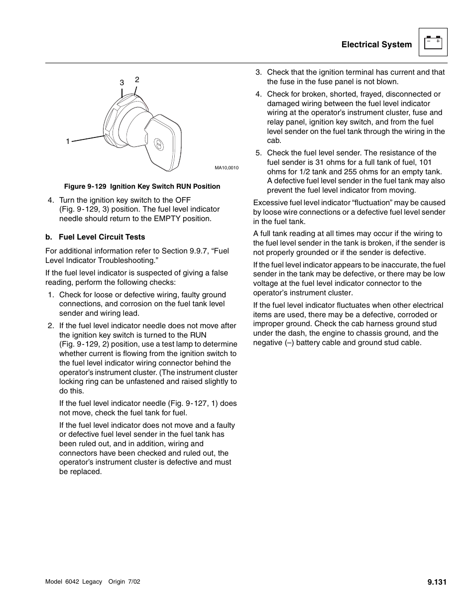 Fig. 9 -129 | SkyTrak 6042 Service Manual User Manual | Page 501 / 544