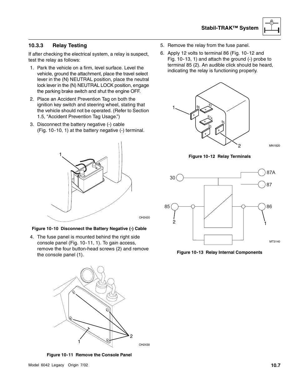 Relay testing | SkyTrak 6042 Service Manual User Manual | Page 513 / 544