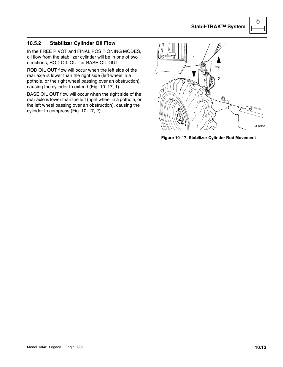 Stabilizer cylinder oil flow | SkyTrak 6042 Service Manual User Manual | Page 519 / 544