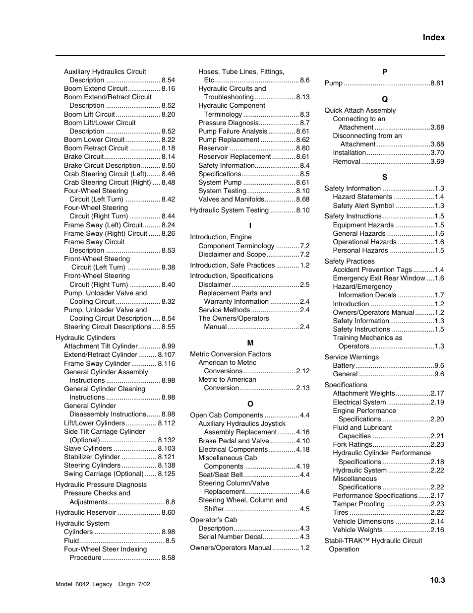 SkyTrak 6042 Service Manual User Manual | Page 537 / 544