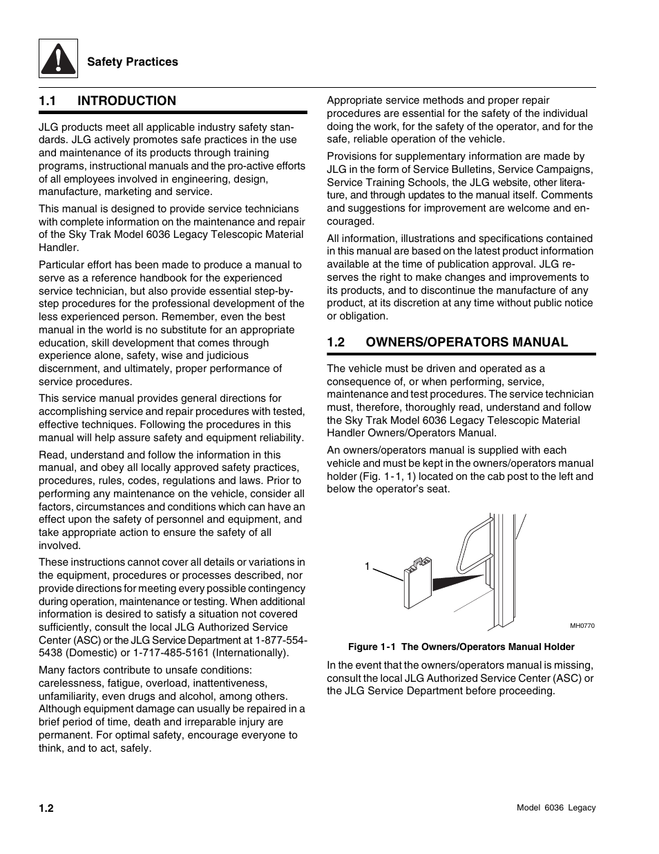 SkyTrak 6036 Service Manual User Manual | Page 10 / 460