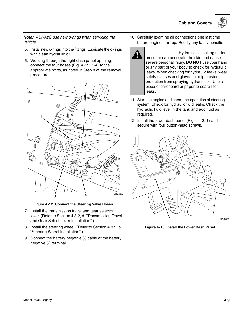 Warning | SkyTrak 6036 Service Manual User Manual | Page 113 / 460