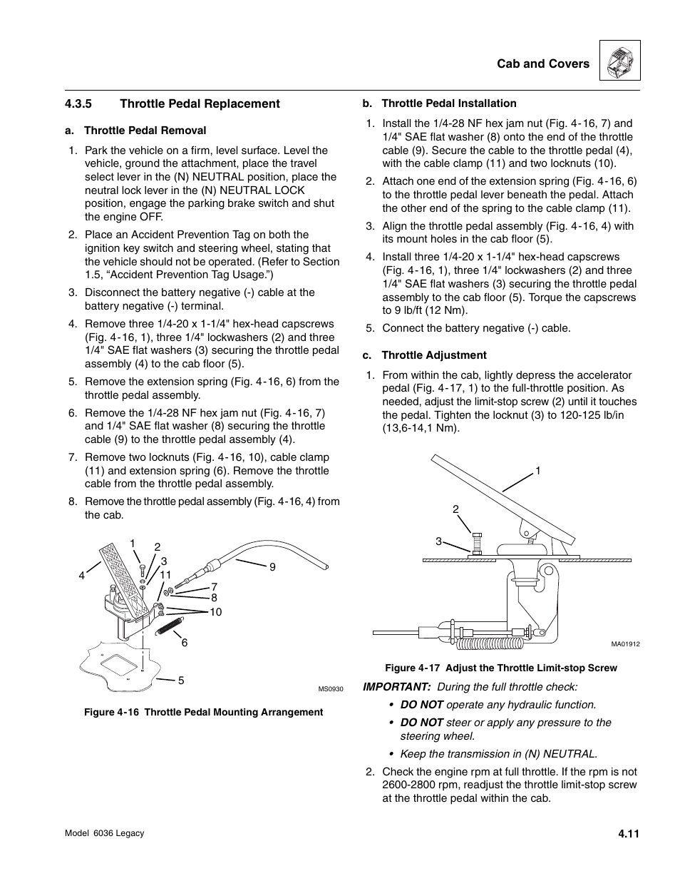SkyTrak 6036 Service Manual User Manual | Page 115 / 460