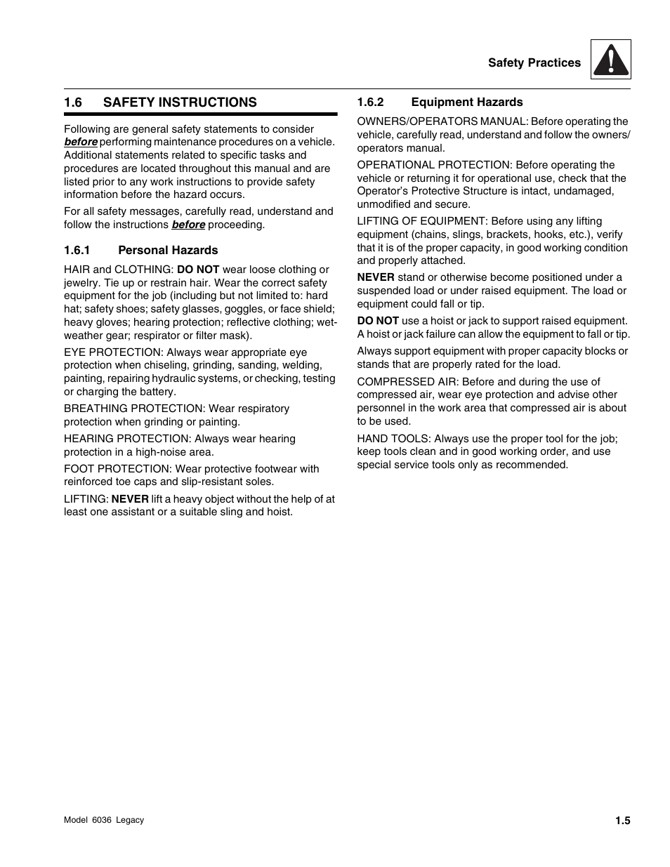 SkyTrak 6036 Service Manual User Manual | Page 13 / 460