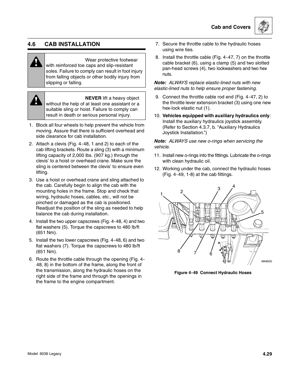 Warning | SkyTrak 6036 Service Manual User Manual | Page 133 / 460