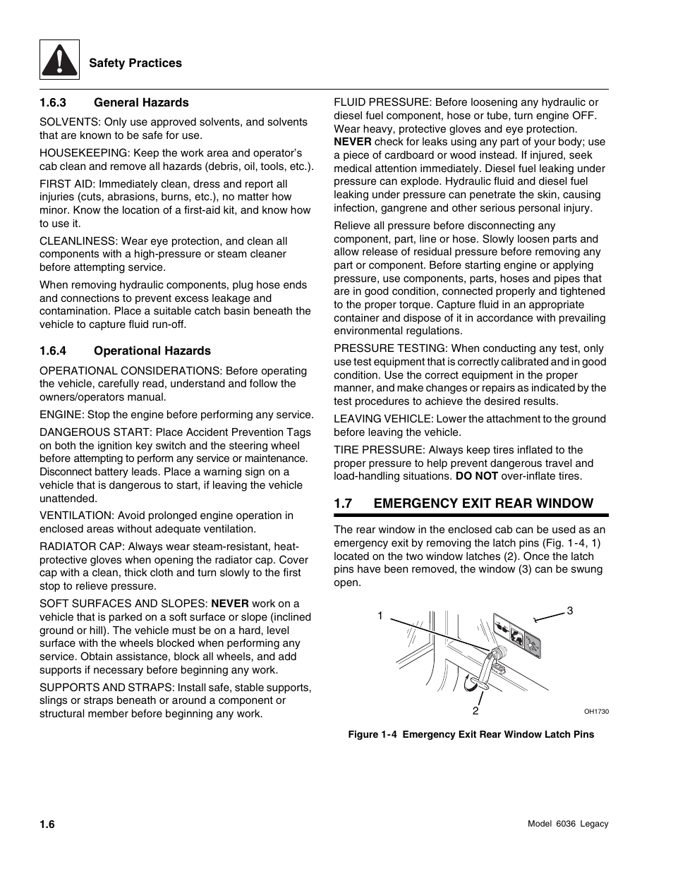 7 emergency exit rear window | SkyTrak 6036 Service Manual User Manual | Page 14 / 460