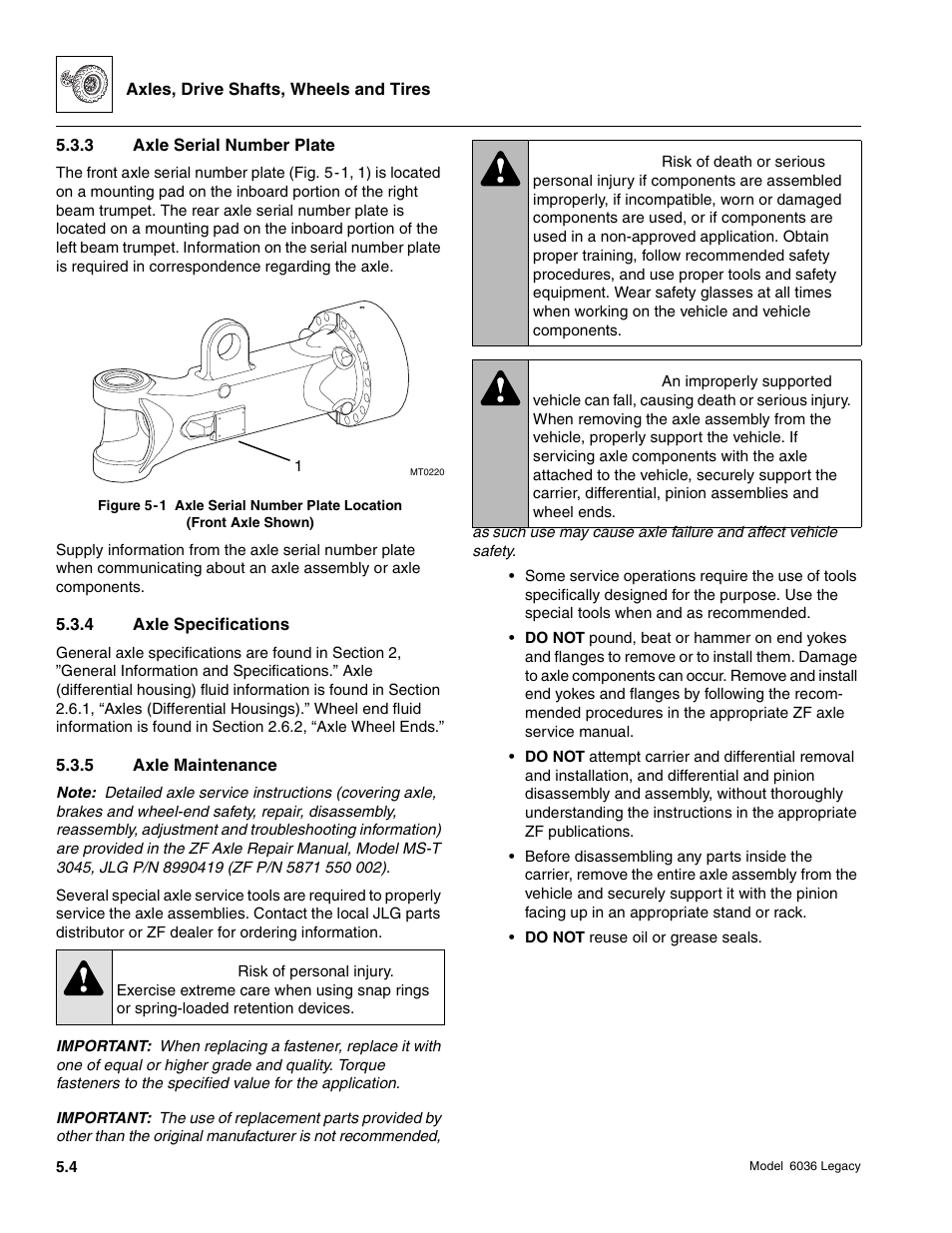 Caution, Warning | SkyTrak 6036 Service Manual User Manual | Page 140 / 460