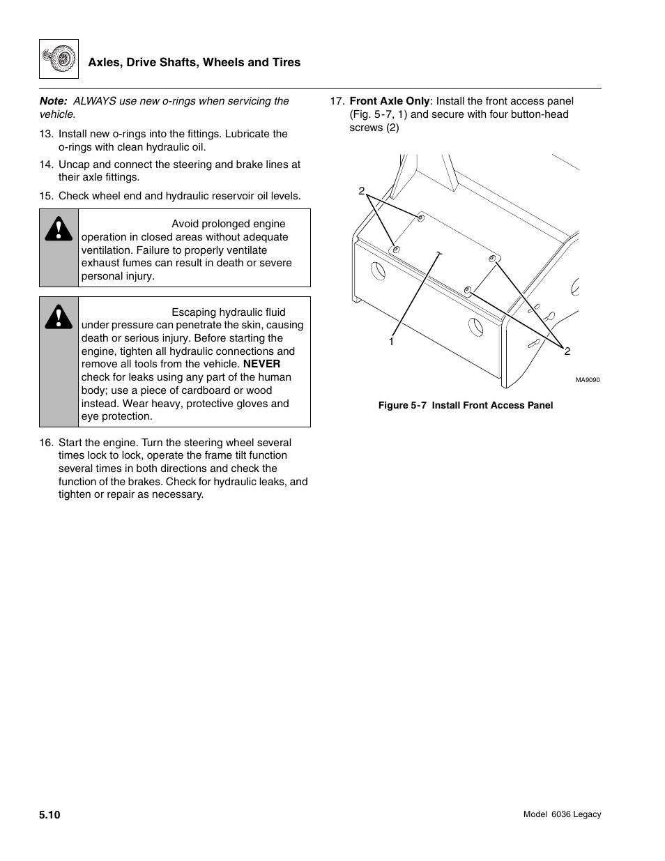 Warning | SkyTrak 6036 Service Manual User Manual | Page 146 / 460