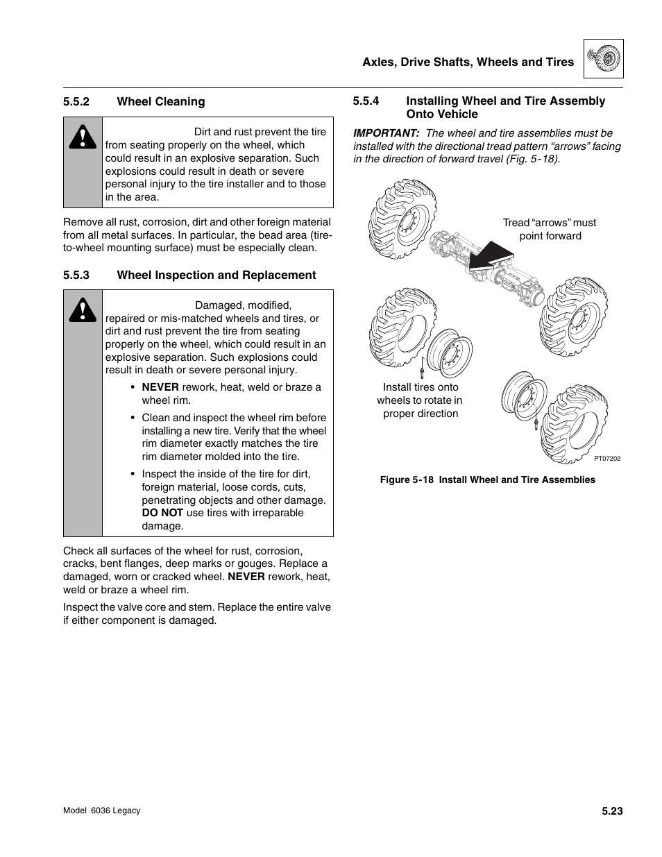 Warning | SkyTrak 6036 Service Manual User Manual | Page 159 / 460