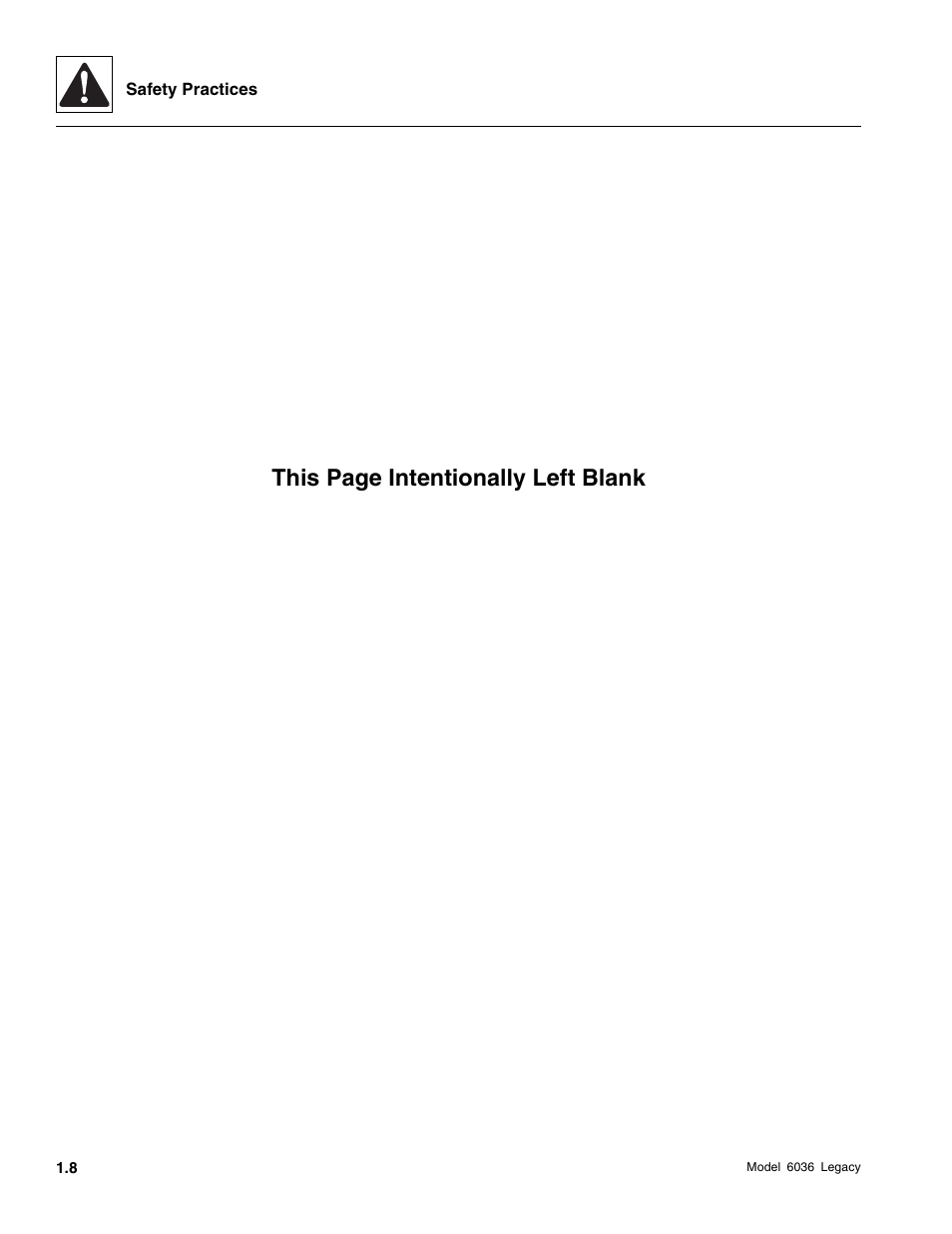 This page intentionally left blank | SkyTrak 6036 Service Manual User Manual | Page 16 / 460