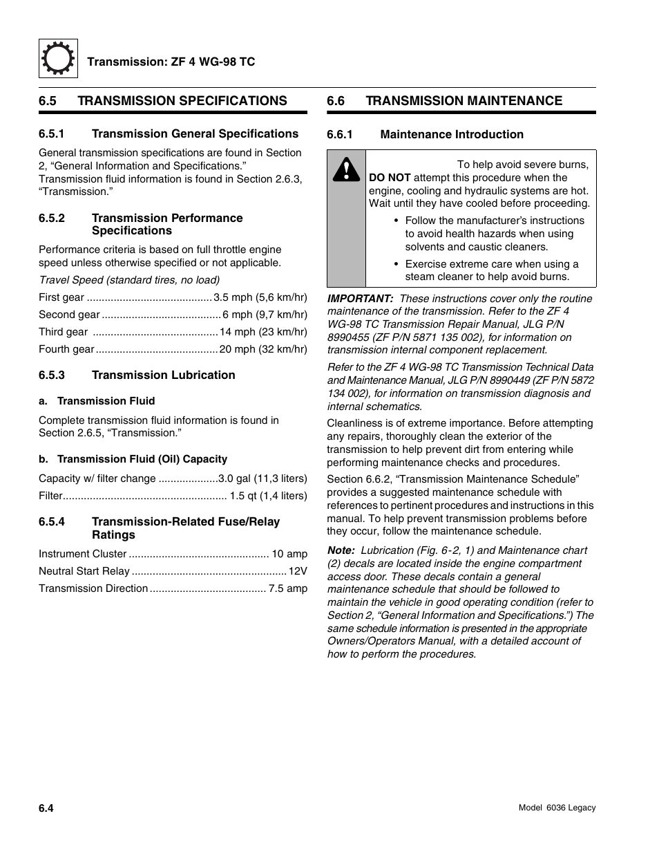 Warning | SkyTrak 6036 Service Manual User Manual | Page 166 / 460