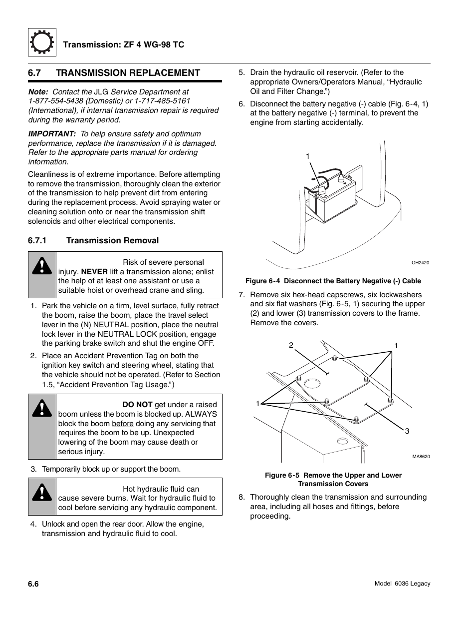 Warning | SkyTrak 6036 Service Manual User Manual | Page 168 / 460