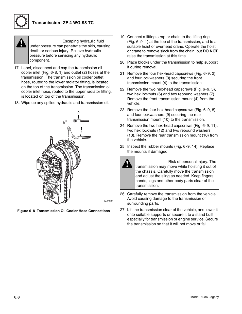 Warning | SkyTrak 6036 Service Manual User Manual | Page 170 / 460