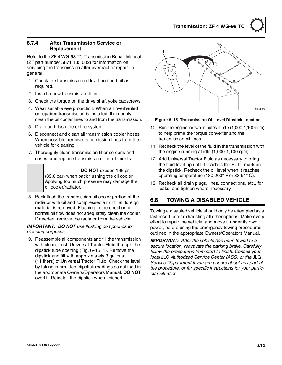 Caution | SkyTrak 6036 Service Manual User Manual | Page 175 / 460