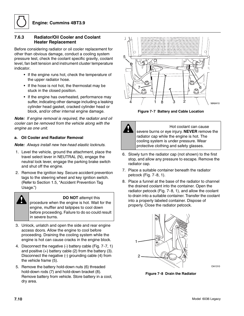 Warning | SkyTrak 6036 Service Manual User Manual | Page 188 / 460